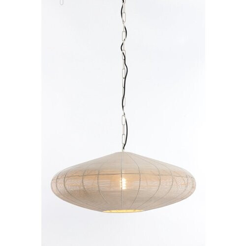 Tweedekans Light & Living Hanglamp Bahoto 60cm – Mat Crème – Ø60 x H23 cm Tweedehands