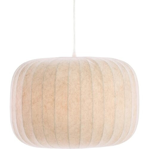 Tweedekans Light & Living Hanglamp Lexa – Ø 44 cm – Ronde Designlamp In Lichtbruin – Modern Sfeervol Licht Voor Eetkamer En Slaapkamer – Synthetisch Materiaal Tweedehands