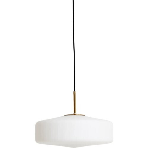 Tweedekans Light & Living Hanglamp Pleat – Ø30x17 cm – Mat Wit/Goud Tweedehands