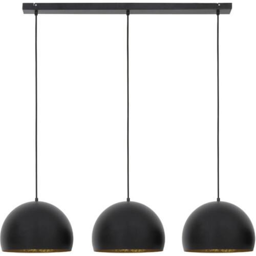 Tweedekans Light & Living JAICEY Hanglamp 3-Lichts 120 cm – Mat Zwart met Goud – Industrieel Design – E27 Tweedehands