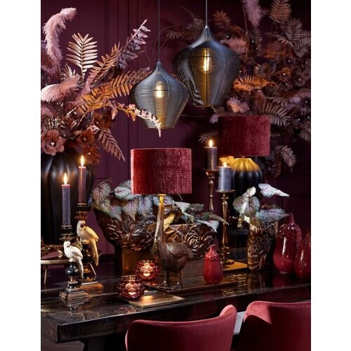 Tweedekans Light & Living - Lampenkap RUBY - Ø30x21cm - Rood Tweedehands