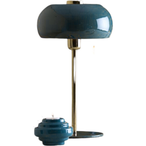 Tweedekans Light & Living - Tafellamp SURIN - Ø40 cm - Donkergroen/Goud Tweedehands