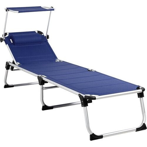 Tweedekans Ligstoel Bari Blauw 210x60x81cm Tweedehands