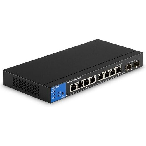 Tweedekans Linksys LGS310MPC - Netwerk Switch - Gigabit - Managed - 8 Poorten - PoE+ - Zwart Tweedehands