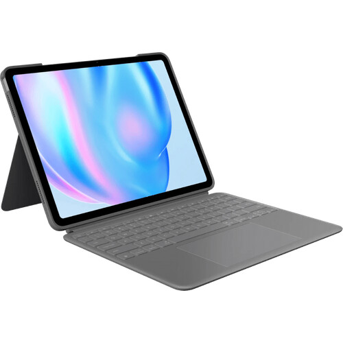 Tweedekans Logitech Combo Touch Apple iPad Air 13" (2026/2025/2024) Toetsenbord Hoes QWERTY Grijs Tweedehands