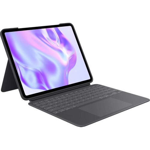 Tweedekans Logitech Combo Touch Apple iPad Pro 13" (2025/2024) Toetsenbord Hoes QWERTY Grijs Tweedehands