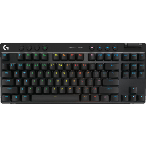 Tweedekans Logitech G PRO X TKL Lightspeed Gaming Toetsenbord Qwerty Zwart Tweedehands