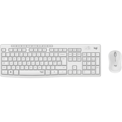 Tweedekans Logitech MK295 Silent Draadloze Toetsenbord en Muis Wit QWERTY Tweedehands