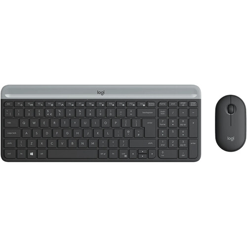 Tweedekans Logitech MK470 Slim Draadloos Toetsenbord en Muis Grijs QWERTY Tweedehands