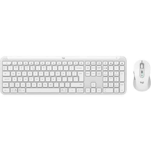Tweedekans Logitech MK950 Signature Slim Draadloze Toetsenbord en Muis Combo Qwerty Wit Tweedehands