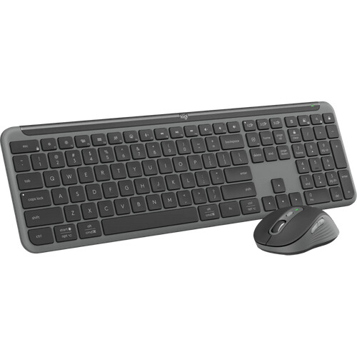 Tweedekans Logitech MK950 Signature Slim Draadloze Toetsenbord en Muis Combo Qwerty Zwart Tweedehands