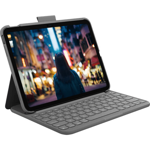 Tweedekans Logitech Slim Folio Apple iPad (2025/2022) Toetsenbord Hoes QWERTY Tweedehands