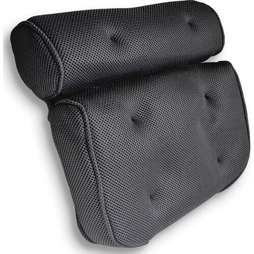 Tweedekans Loti Living Badkussen voor in bad – Badkussen – Nekkussen bad – Hoofdsteun bad – Badkussen met zuignappen – 6 Zuignappen – Ergonomisch nekkussen – Antislip - Antraciet Tweedehands