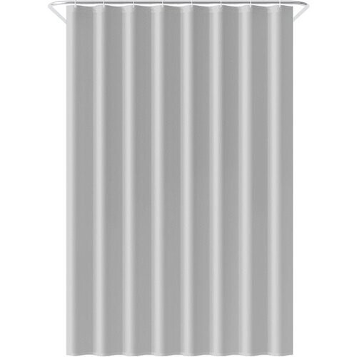 Tweedekans Loti Living Douchegordijn Anti Schimmel – Grijs - Inclusief ringen – Waterdicht - Polyester - Douchegordijn 120x200 cm Tweedehands
