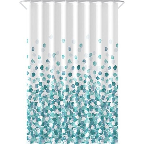 Tweedekans Loti Living Douchegordijn Anti Schimmel – Oceaan - Inclusief ringen – Waterdicht - Polyester - Douchegordijn 120x200 cm Tweedehands