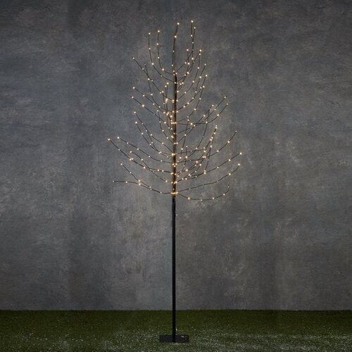 Tweedekans Luca Lighting Boom met Warm Witte LED Verlichting - H200 x Ø18 cm - Zwart Tweedehands