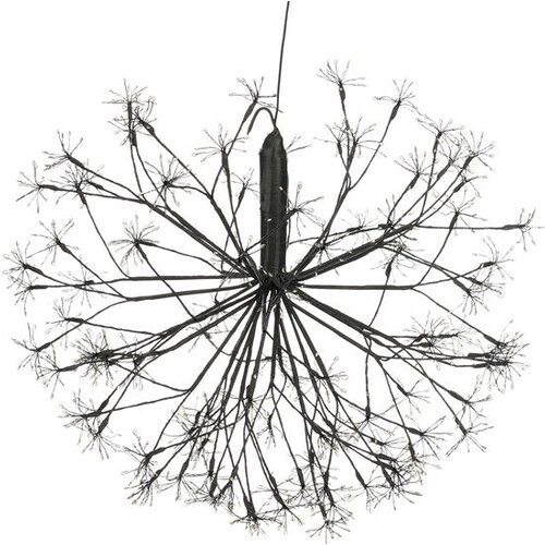 Tweedekans Luca Lighting Kerstverlichting Bal met Warm Witte LED Lampjes - Ø60 cm - Zwart Tweedehands