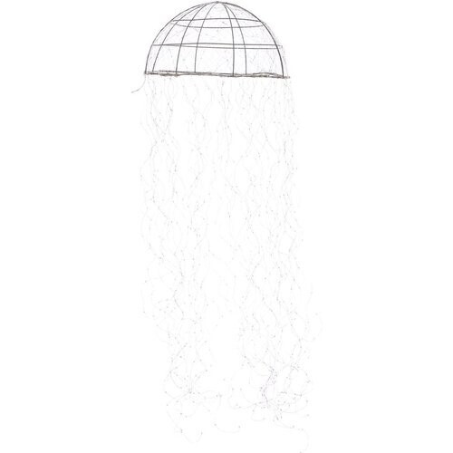 Tweedekans Luca Lighting Kroonluchter Kwal met Warm Witte LED Verlichting - H200 x Ø60 cm - Zilver Tweedehands