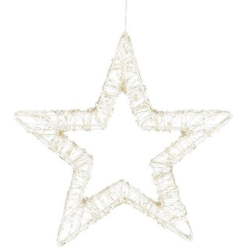 Tweedekans Luca Lighting Ster Hangend met Warm Witte LED Verlichting - Ø36 cm - Metaal - Wit Tweedehands