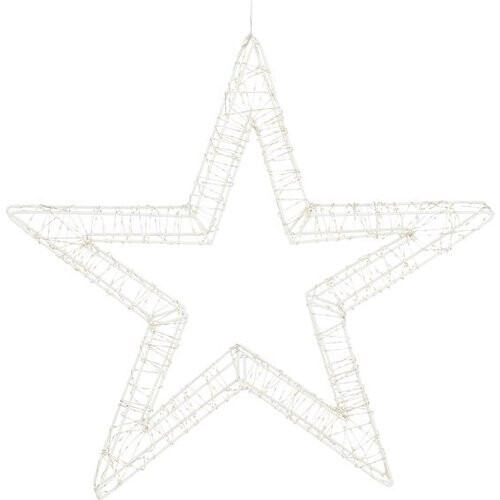 Tweedekans Luca Lighting Ster Hangend met Warm Witte LED Verlichting - Ø56 cm - Metaal - Wit Tweedehands