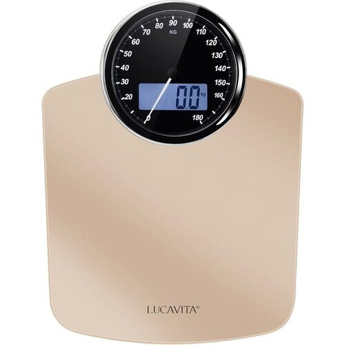 Tweedekans LUCAVITA® Personenweegschaal Dual Display Retro met Meetlint Lichaam - Digitaal - Analoog - Analoge - Beste Koop - Vintage Tweedehands