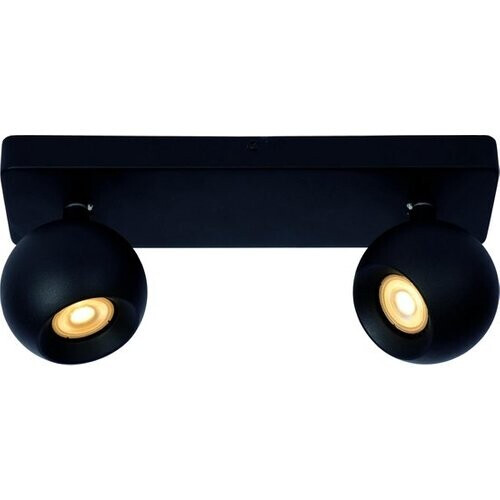 Tweedekans Lucide FAVORI - Plafondspot (Plafondlamp) - 2xGU10 - Zwart Tweedehands