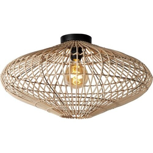 Tweedekans Lucide MAGALI - Plafonnière (Plafondlamp) - Ø 56 cm - 1xE27 - Naturel Tweedehands