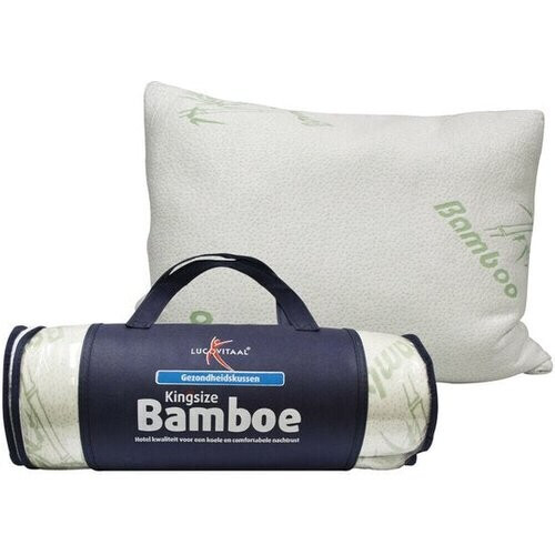 Tweedekans Lucovitaal Kingsize Bamboe Kussen - ademend - antibacterieel - hypoallergeen - 66cm x 50cm x 18cm Tweedehands