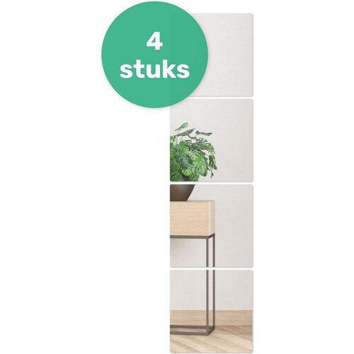 Tweedekans Luft Plakspiegel 4 stuks - Zelfklevend - 20x20 CM Tweedehands