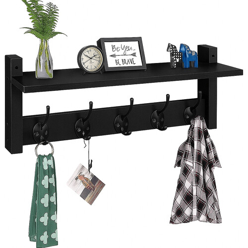 Tweedekans Luft Wand Kapstok - Met Plank - Zwart Tweedehands