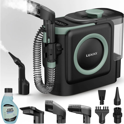Tweedekans LUMAN 10 in 1 Tapijtreiniger Pro 1800W - 100°C Stoomfunctie en Zelfreinigend - Vlekkenreiniger - Stoomreiniger - Zetelreiniger - Reiniger voor bank, vloer, auto en tapijt - 7 Meter Snoer Tweedehands