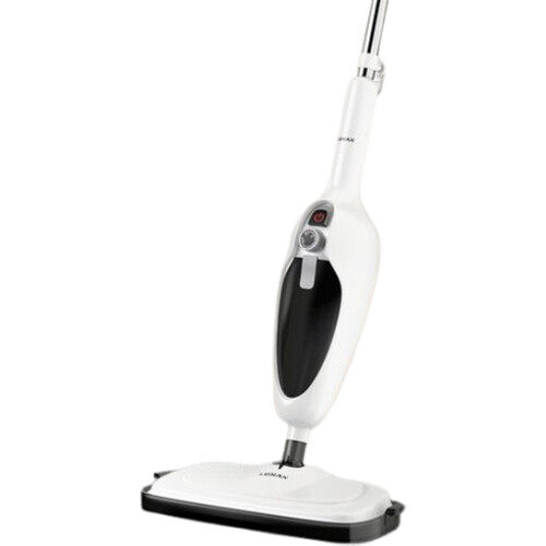 Tweedekans LUMAN 12 in 1 Stoomreiniger Én Handstomer - Tapijtreiniger - Vlekkenreiniger - Met 10 Opzetstukken en 3 Microvezeldoeken - Vloer, Bank, Badkamer en Tapijt Reinigen - Wit Tweedehands