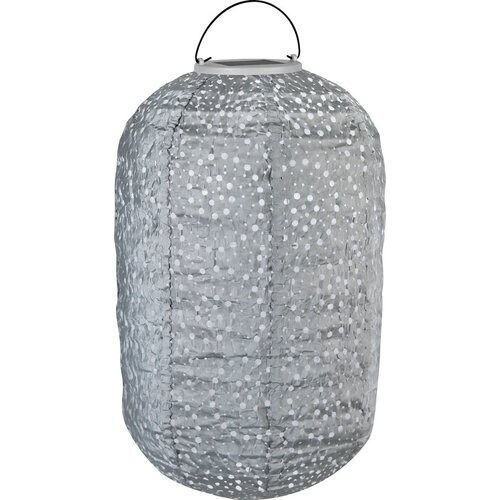 Tweedekans Luna solar lampion Pillar met LED – Solar tuinverlichting - 350x220mm – Stone grey - Handgemaakt – Luxe weerbestendig materiaal Tweedehands