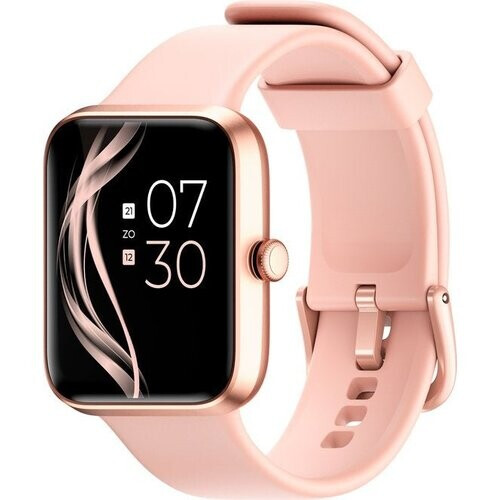 Tweedekans Lunis Smartwatch Dames & Heren Rosé Goud - siliconen armband - kunststof - 7/10 dagen gebruikstijd zonder op te laden - Variatie in sportfuncties Tweedehands