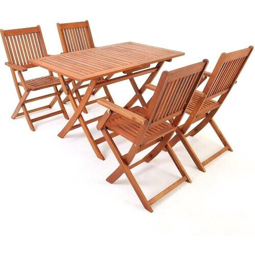 Tweedekans Luxe tuinset 'Sydney' - 5-delig - Acaciahout - FSC gecertificeerd Tweedehands