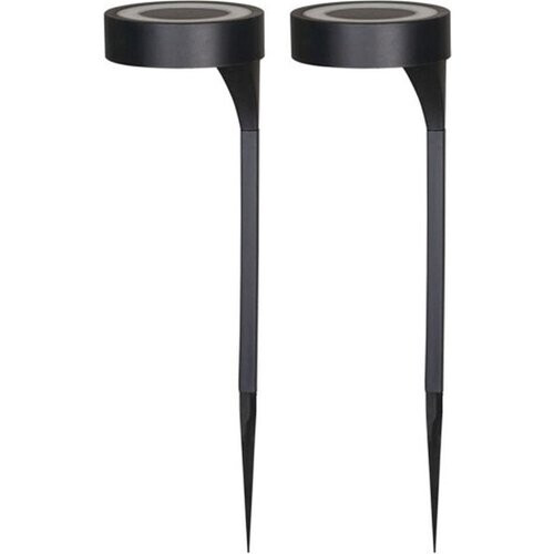 Tweedekans Luxform AYR Orange - Solar Tuinlampen 2 stuks - LED - Zwart Tweedehands