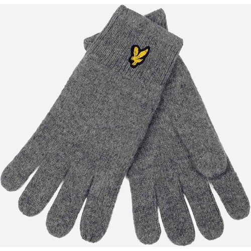 Tweedekans Lyle & Scott Racked Rib Handschoenen - Mid Grey Marl - Maat one size fits all Tweedehands