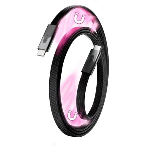 Tweedekans MagStack Slim Pro oplaadkabel - 2m- zwart - USB-C naar USB-C - Nylon gevlochten - 100W Tweedehands