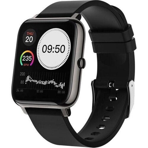 Tweedekans MAOO AMPLIFY Smartwatch - Incl. screenprotector – Hartslag, bloeddruk, bloedsaturatie, slaap, afstand – Stappenteller – Smartwatch heren – Smartwatch dames – Horloge – Kerstcadeau - Zwart Tweedehands