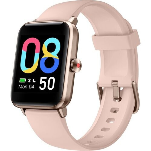Tweedekans MAOO BOOST Smartwatch – Inclusief Screenprotector – Waterproof – Dames Smartwatch Rosé Goud – Stappenteller, Hartslag & Slaapmonitor – Multisport – Android & iOS – Roze Tweedehands