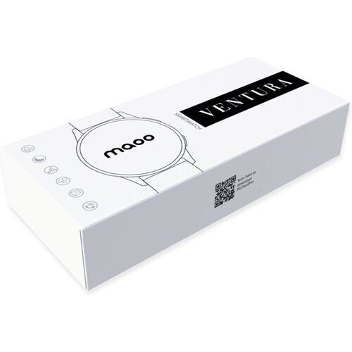 Tweedekans Maoo Ventura AMOLED Smartwatch Dames – RVS & 4x Siliconen Bandjes – Stappenteller, Hartslagmeter, Slaapmonitor, Multisport, Notificaties, Bellen, GPS, Android & iOS – Zwart Tweedehands