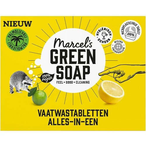 Tweedekans Marcel's Green Soap Vaatwastabletten All-in-One – 25 Stuks – Oplosbare Ecologische Folie – Frisse Geur Tweedehands