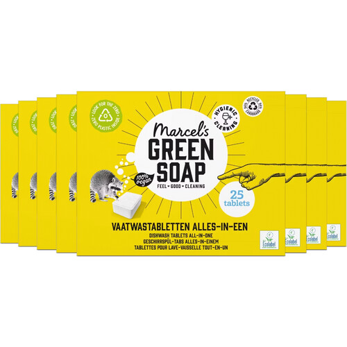 Tweedekans marcel's green soap Vaatwastabletten Grapefruit & Lime - 25 stuks - 8 verpakkingen Tweedehands