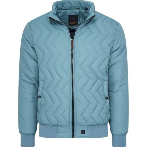 Tweedekans Mario Russo Aviation Jacket - Jas Heren - Winterjas Heren - Waterafstotend - Steen Blauw - L Tweedehands