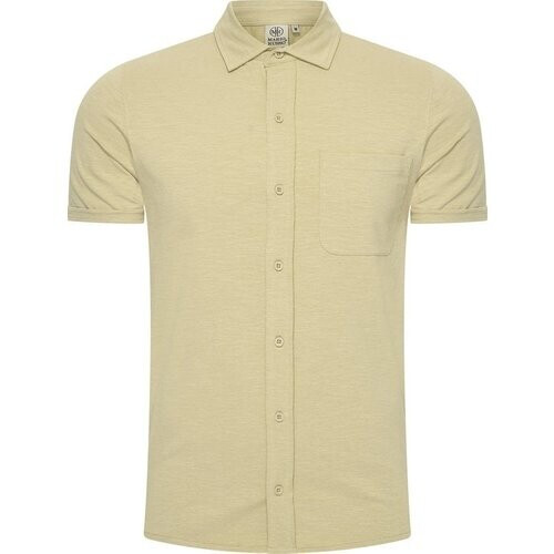 Tweedekans Mario Russo Korte Mouwen Overhemd - Overhemd heren - Polo Shirt Heren - t shirt heren - L - Licht olijfgroen Tweedehands
