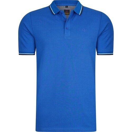 Tweedekans Mario Russo Polo shirt Edward - Polo Shirt Heren - Poloshirts heren - Katoen - Klassiek Blauw Tweedehands