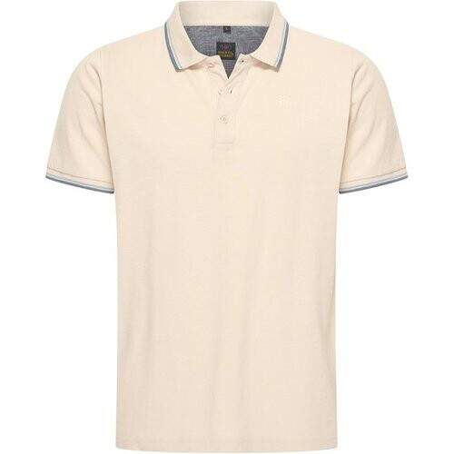 Tweedekans Mario Russo Poloshirt Edward - Poloshirt Heren - Poloshirts heren - Katoen - Licht Beige Tweedehands