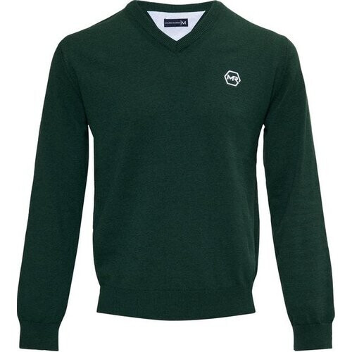 Tweedekans Mario Russo Pullover - Donkergroen - Maat L - Italiaanse Schnitt - 85% Katoen Pullover Tweedehands