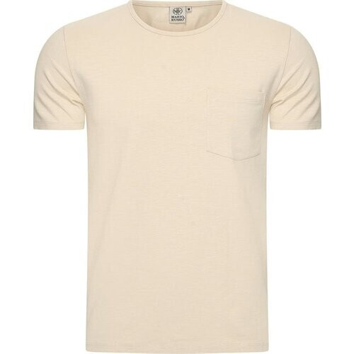 Tweedekans Mario Russo T-shirt - T-shirts Heren - Katoen - XL- Beige Tweedehands