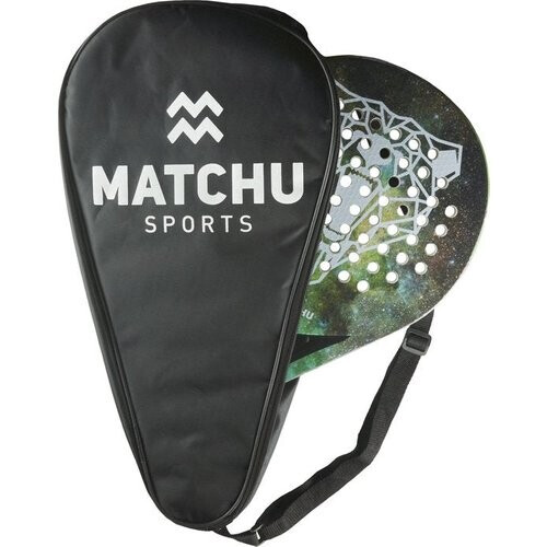 Tweedekans Matchu Sports - Padel Racket - Bear - Padel - Padelrackets - Rond - Carbon - Groen - Inclusief padel tas Tweedehands